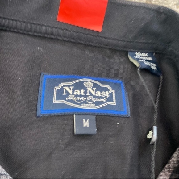 Nat Nast silk button down mens palm tree short sleeve M NWT - Picture 3 of 5